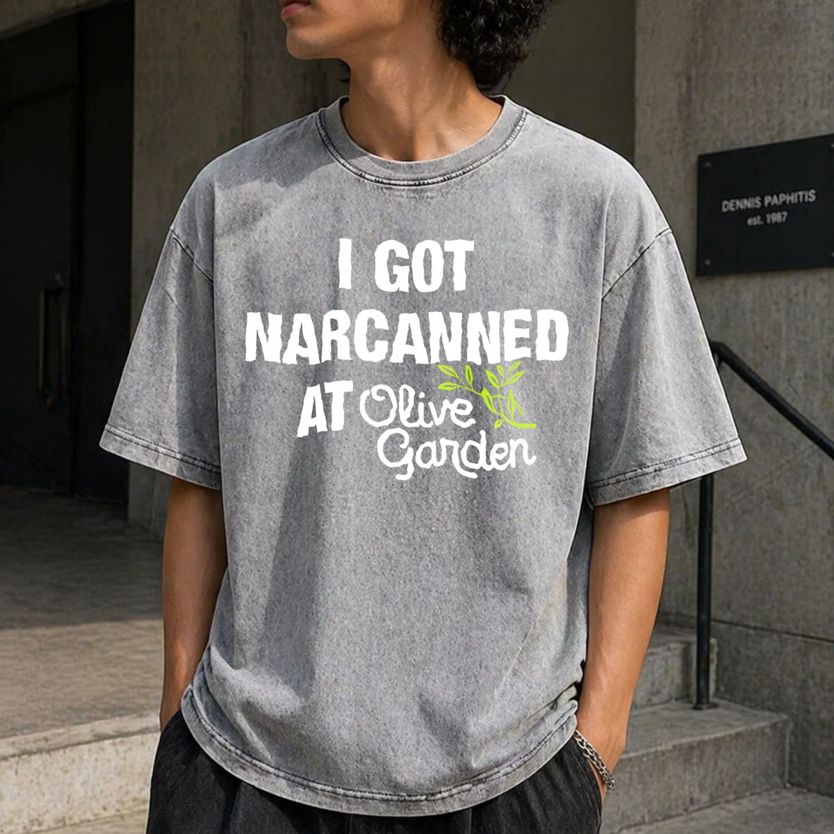 I Got Narcanned At Olive Garden - Funny Vintage Washed product image 5