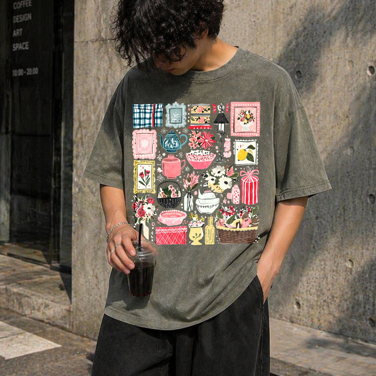 Born To Thrift Cottagecore Vintage Washed T-Shirt product image 4