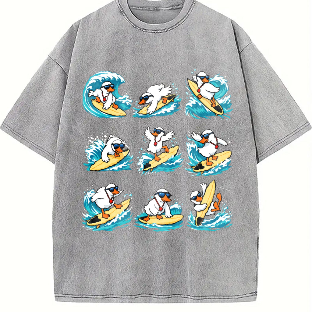 Funny Surfing Goose Vintage Washed T-Shirt product image 4