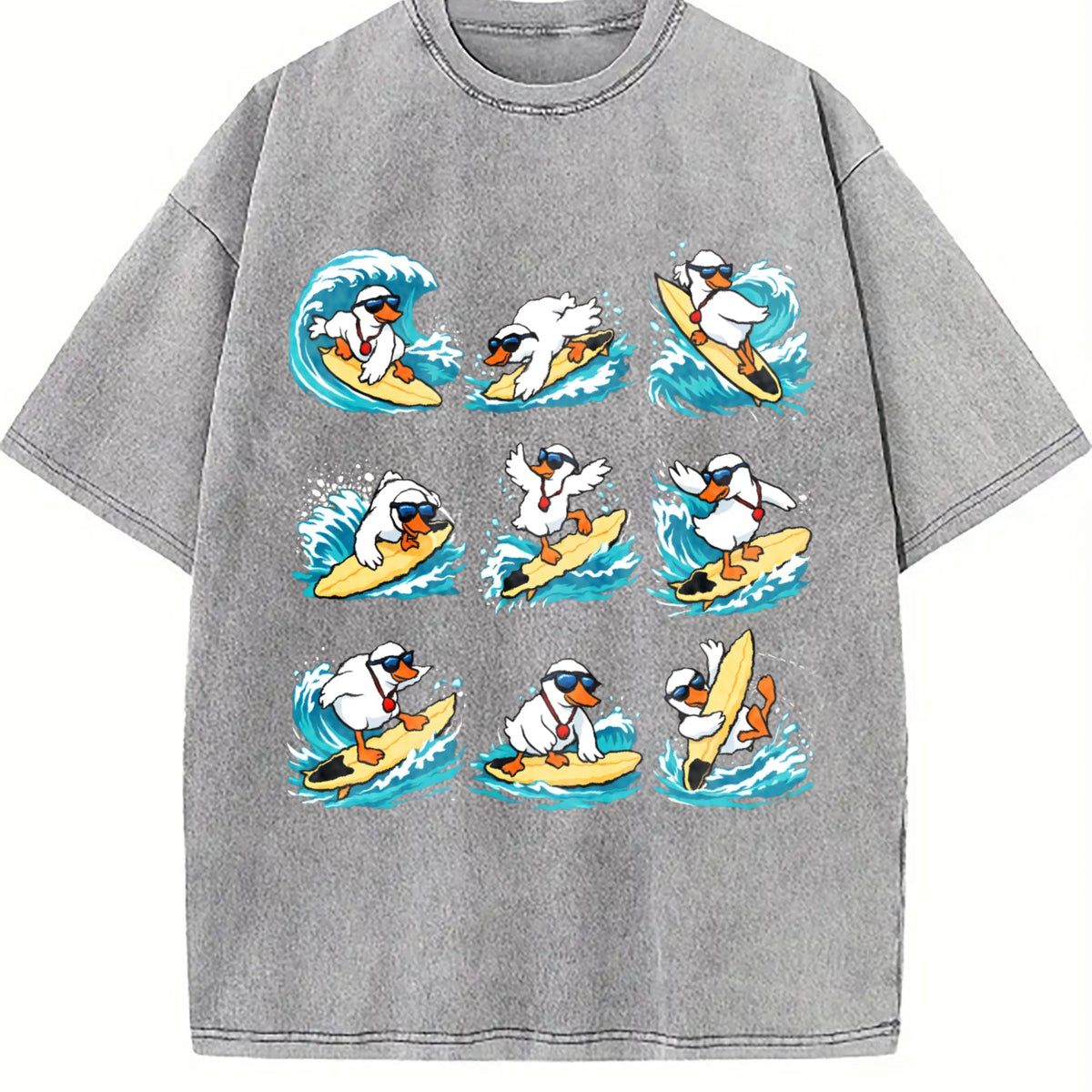 Funny Surfing Goose Vintage Washed T-Shirt product image 4