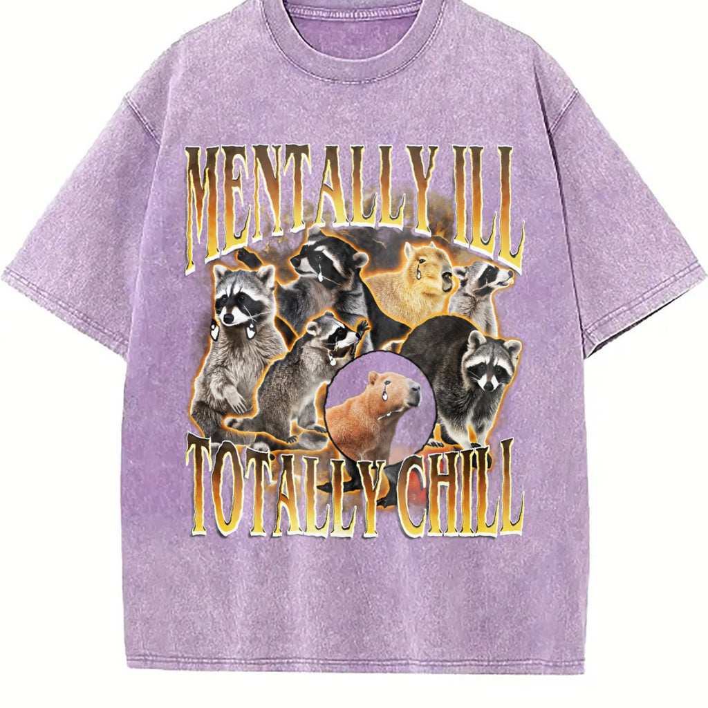 Mentally Ill Totally Chill Vintage Washed T-Shirt product image 6