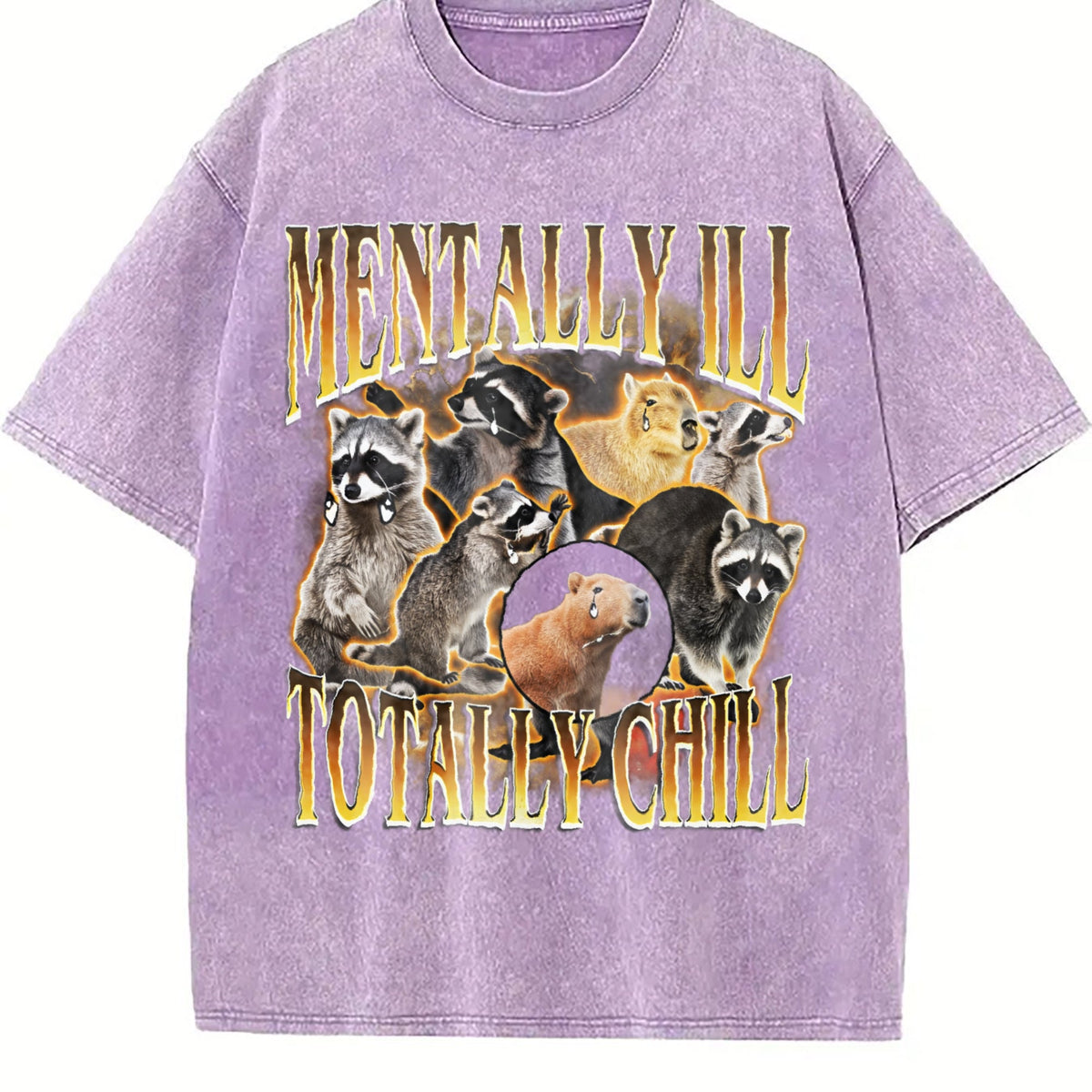 Mentally Ill Totally Chill Vintage Washed T-Shirt product image 6