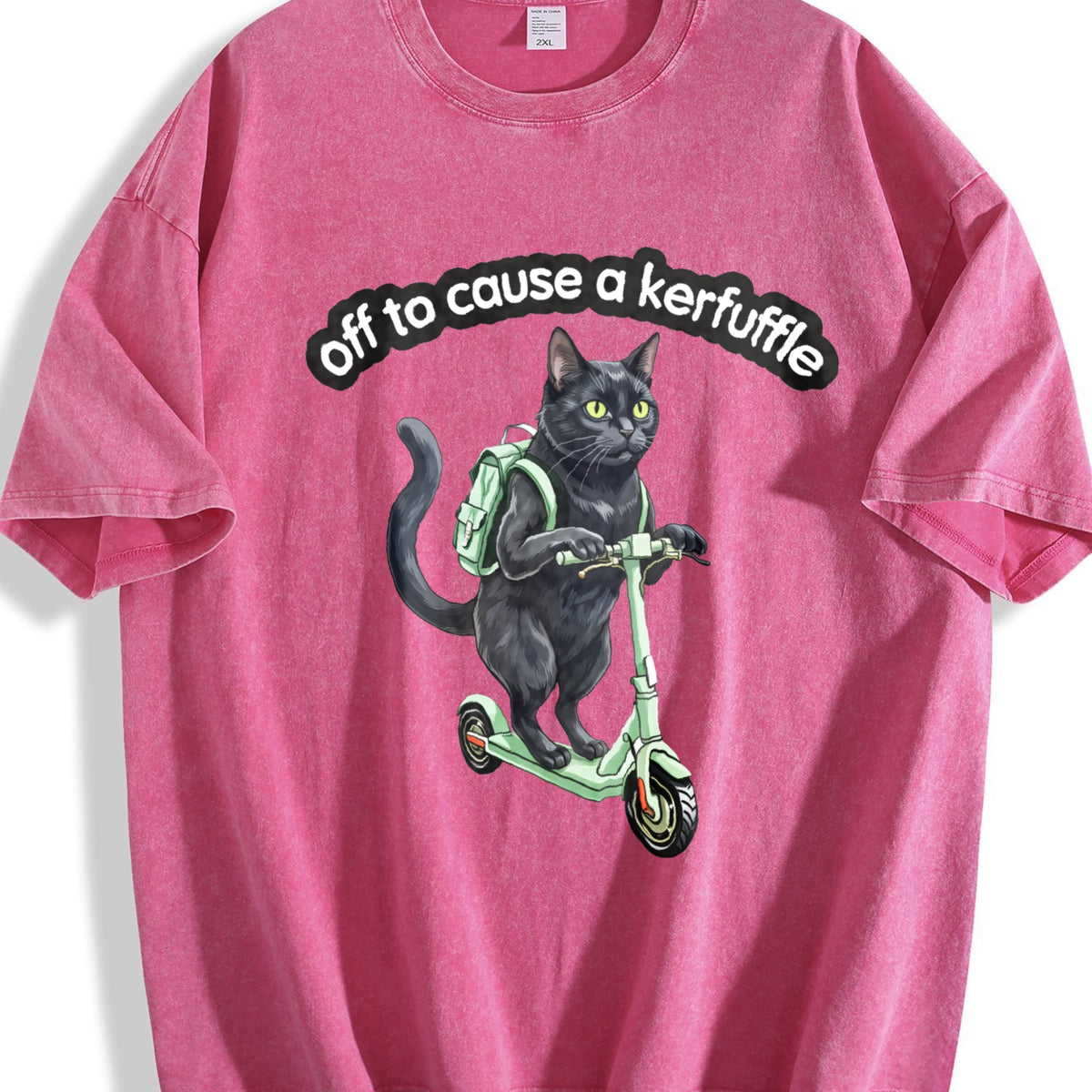 Funny Black Cat Scooter Off To Cause A Kerfuffle Boxy product image 7