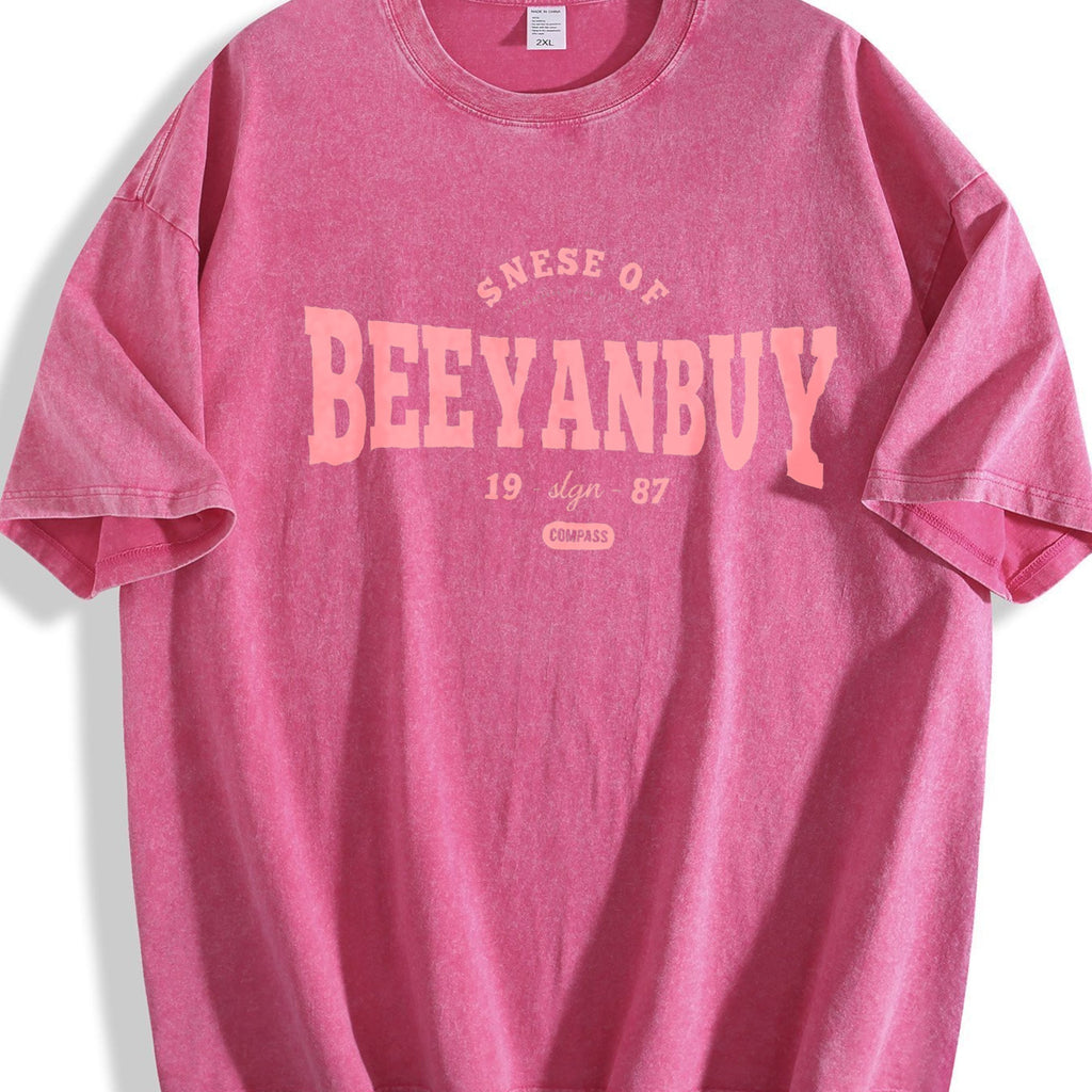 Pink Varsity Lettering Vintage Washed T-Shirt product image 5