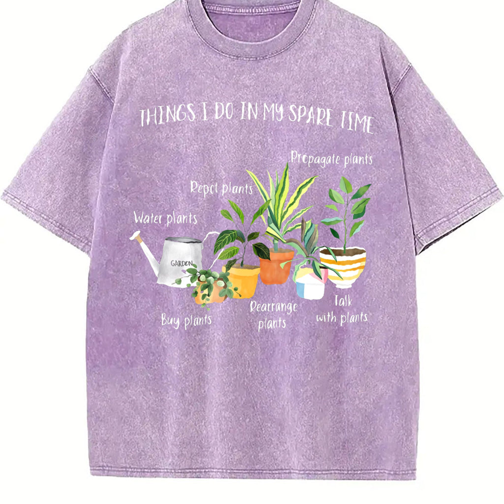 Plant Parent Humor Vintage Washed T-Shirt product image 6