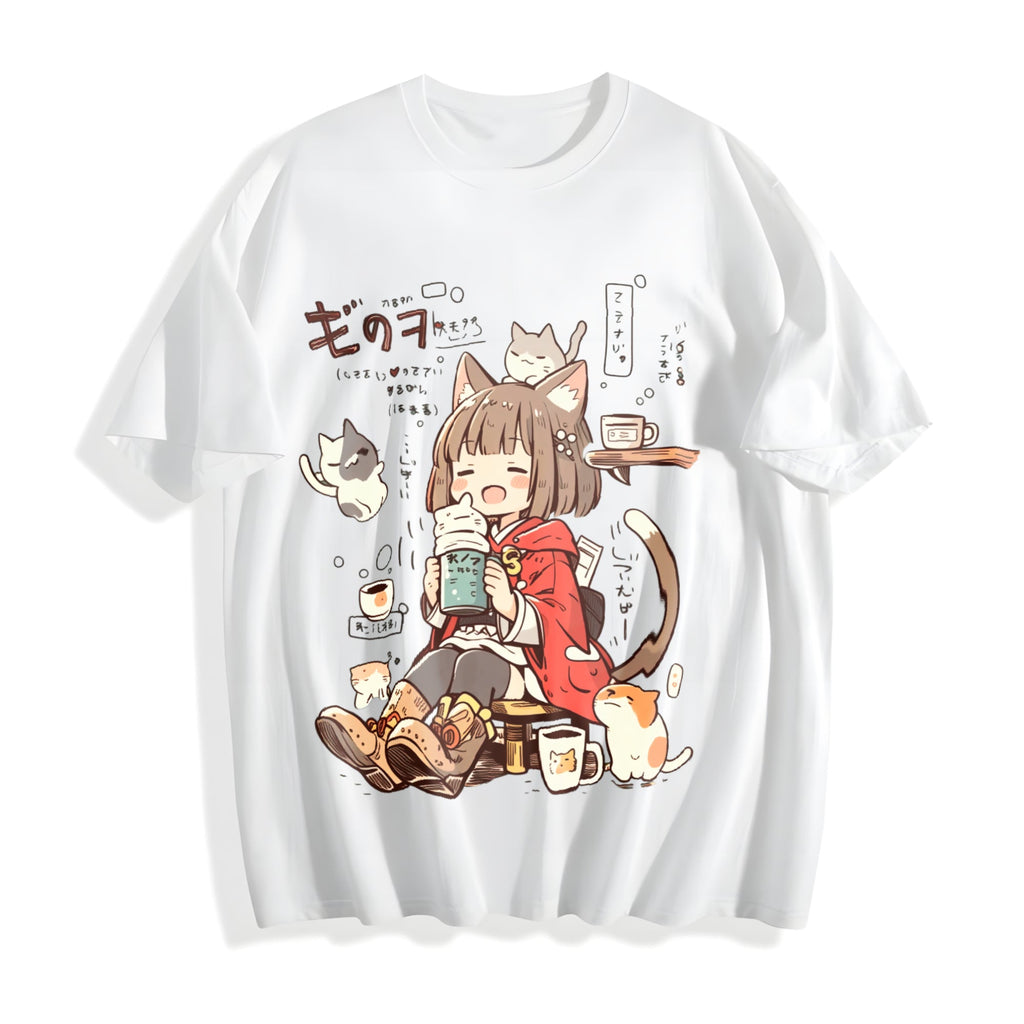 Summer A Cat Ear Cotton T-Shirt product image 2