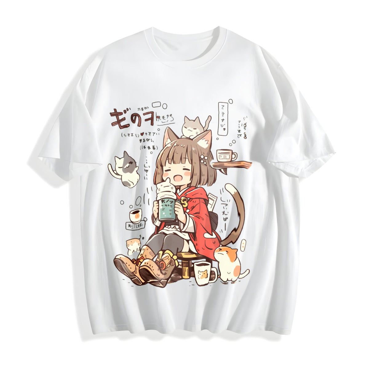 Summer A Cat Ear Cotton T-Shirt product image 2