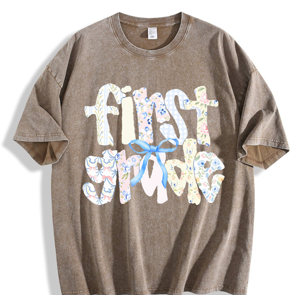 First Grade Teacher Vintage Washed T-Shirt product image 3