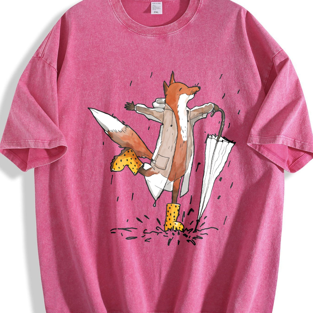Fox In The Rain Vintage Washed T-Shirt product image 7