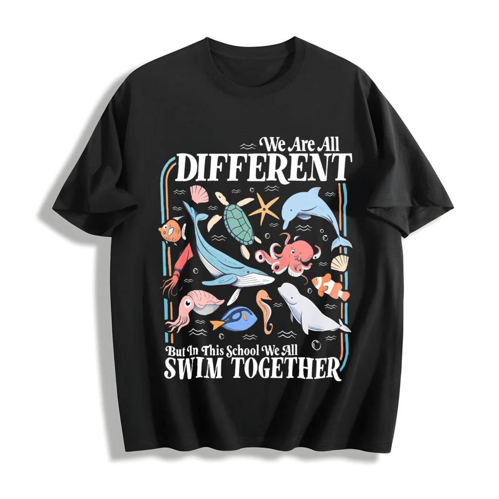 We Are All Different Swim Together Cotton T-Shirt product image 1