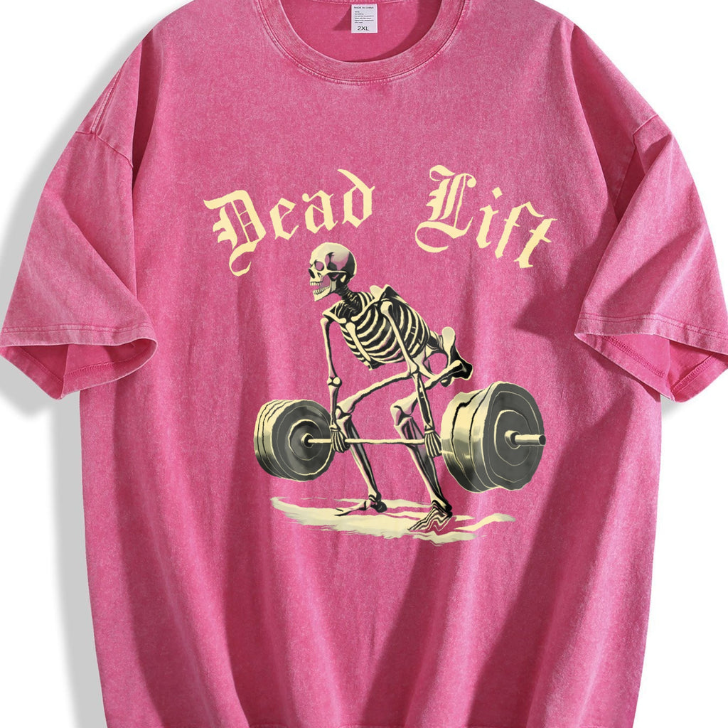 Dead Lift Skeleton Gym Vintage Washed T-Shirt product image 5