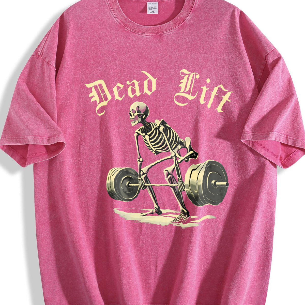 Dead Lift Skeleton Gym Vintage Washed T-Shirt product image 5