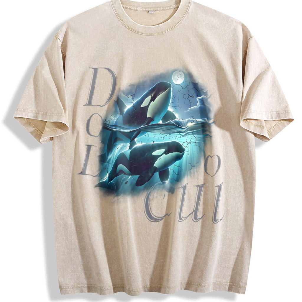 Two Orca Moon Vintage Washed T-Shirt product image 1