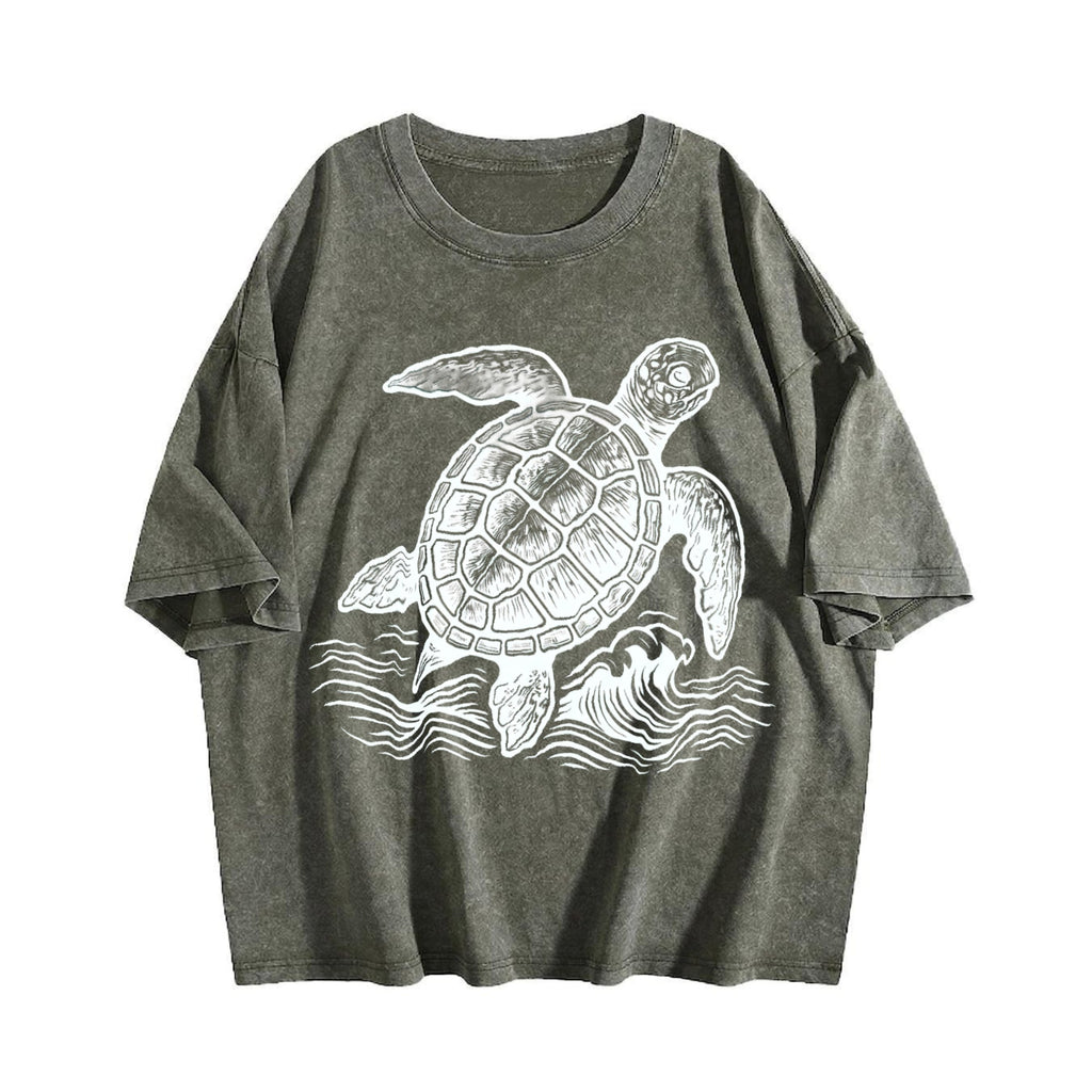 Turtle Ocean 90s Vintage Washed T-Shirt product image 4