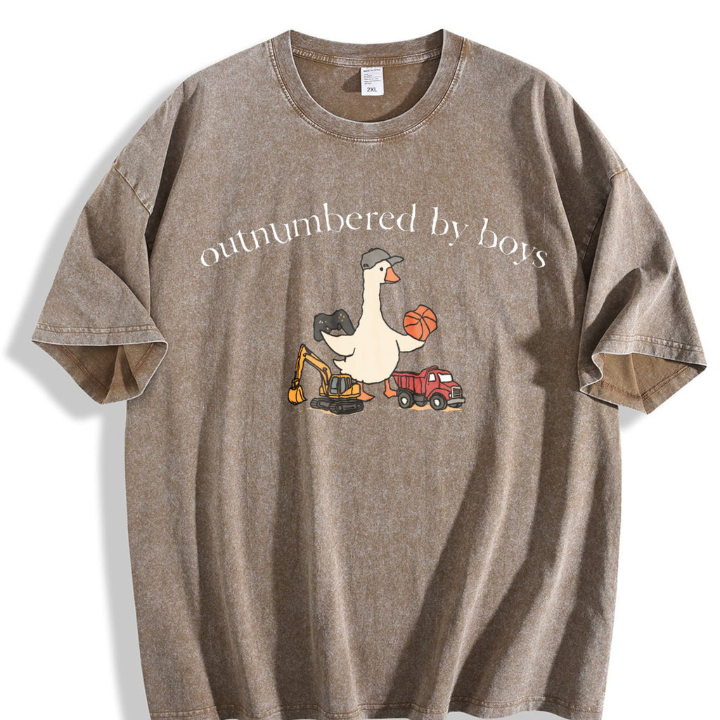Outnumbered By Boys Vintage Washed T-Shirt product image 3