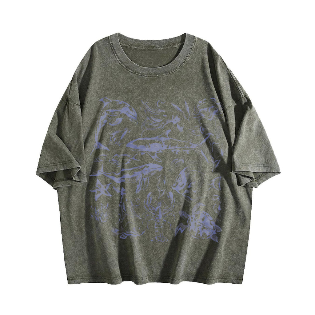 Sea Creatures 90s Vintage Washed T-Shirt product image 4