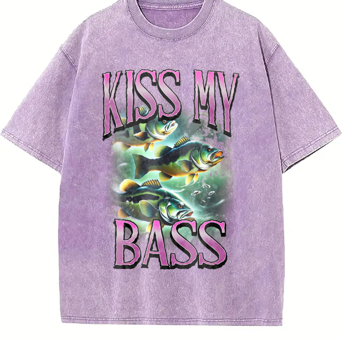 Kiss My Bass Fishing Vintage Washed T-Shirt product image 6
