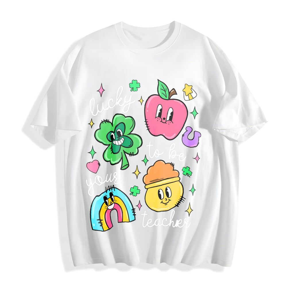St Patrick's Day Teacher Colors Cotton T-Shirt product image 2