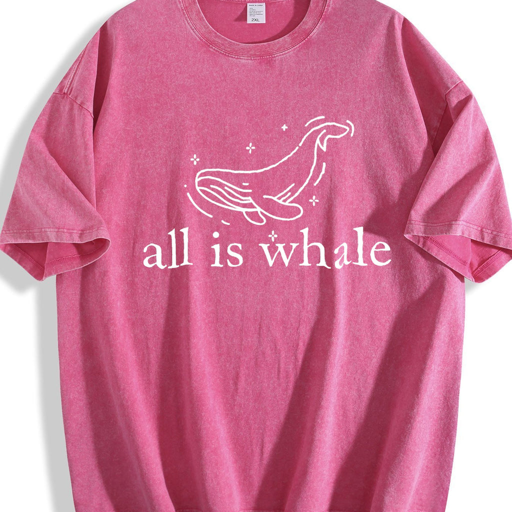 All Are Whale Problems Vintage Washed T-Shirt product image 5