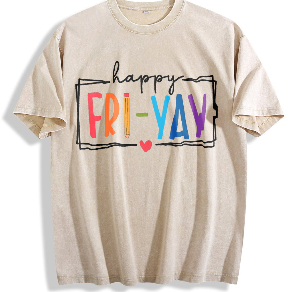 Ladies' Summer A With 'friyay' Vintage Washed T-Shirt product image 1