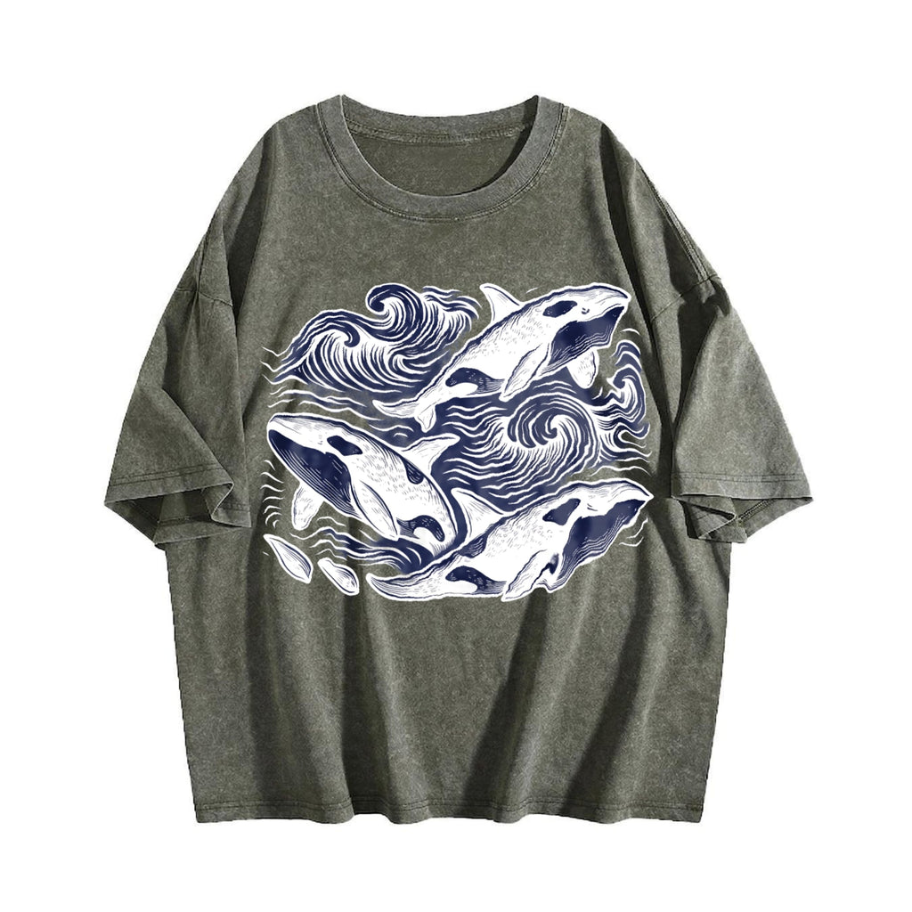 Orcas Ocean 90s Vintage Washed T-Shirt product image 4