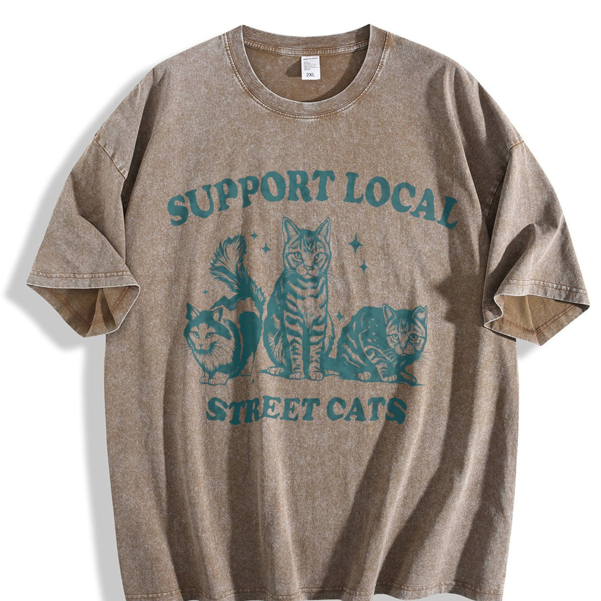 Support Local Cats 90s Vintage Washed T-Shirt product image 3