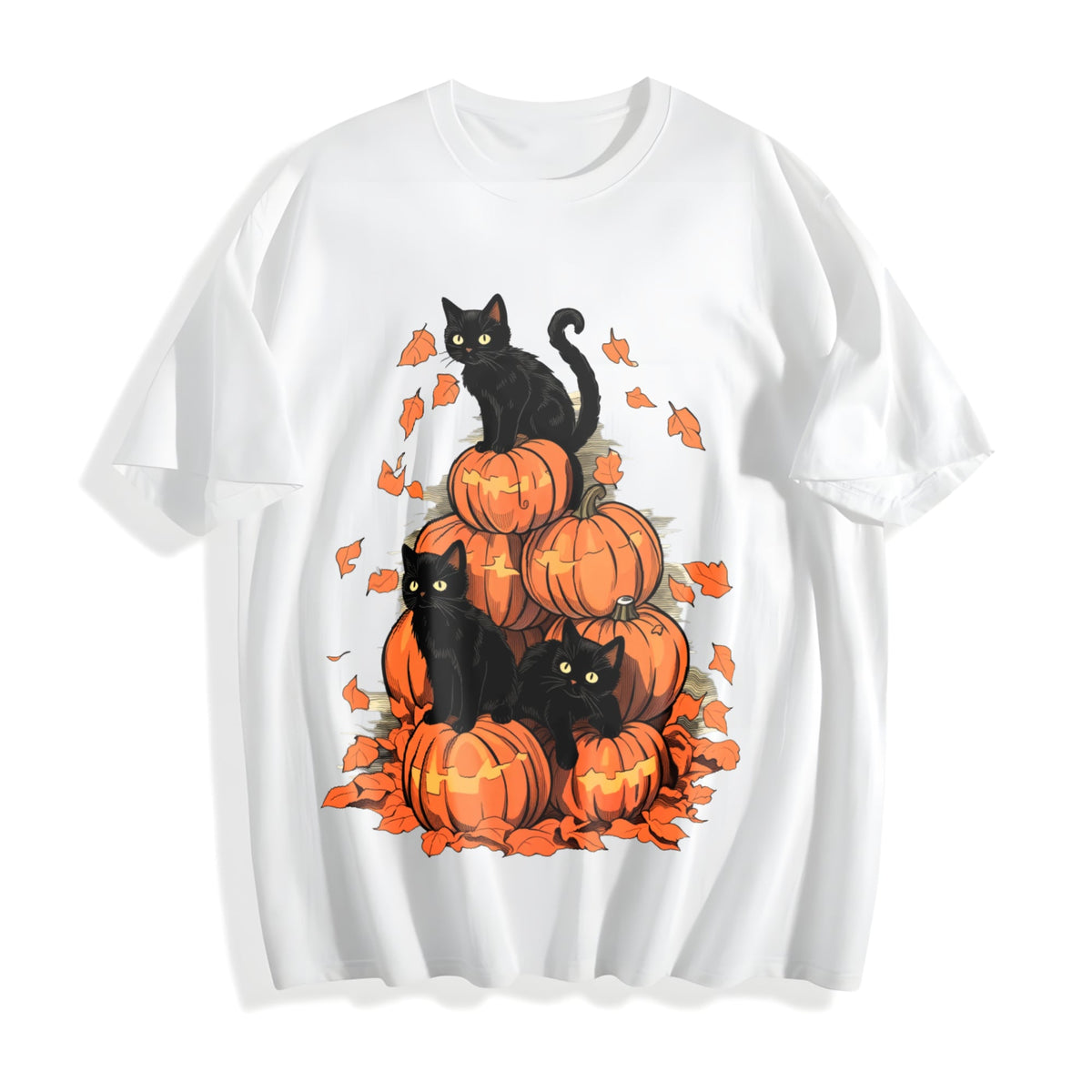 Halloween Holiday Costume Pumpkin Tower With Cat One-piece product image 2