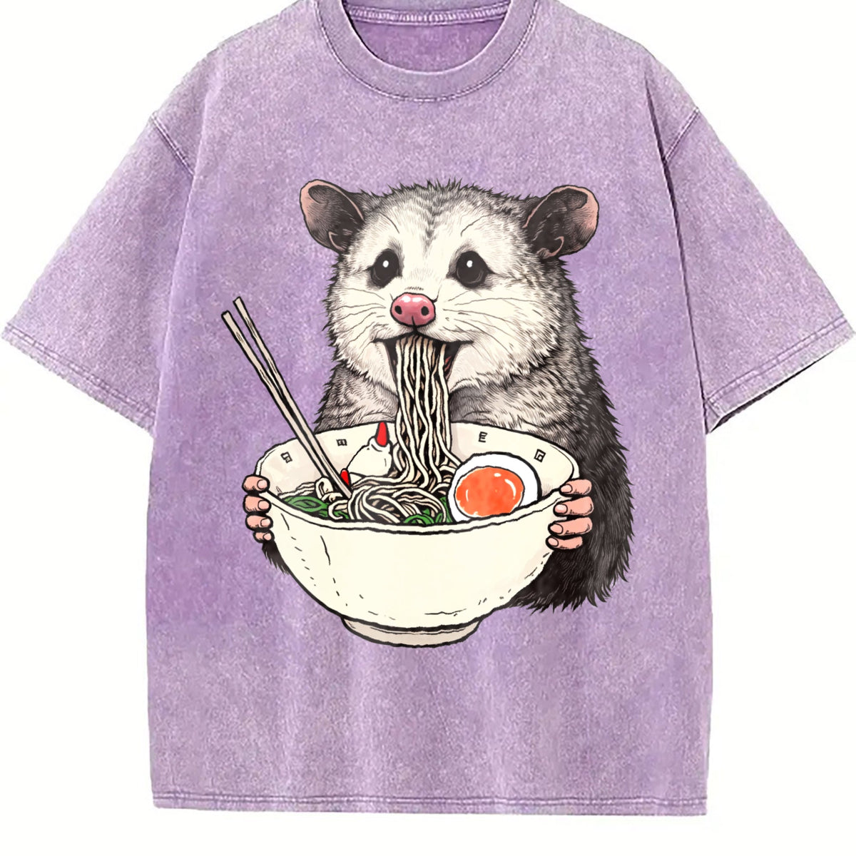 Opossum Ramen Vintage Washed T-Shirt product image 6