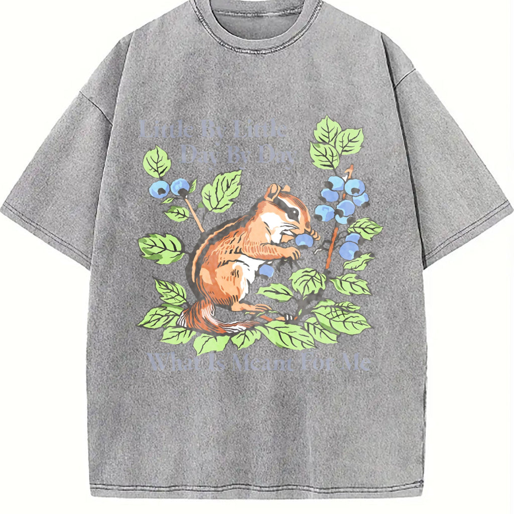 100 Pure With Squirrel And Berry Vintage Washed T-Shirt product image 4