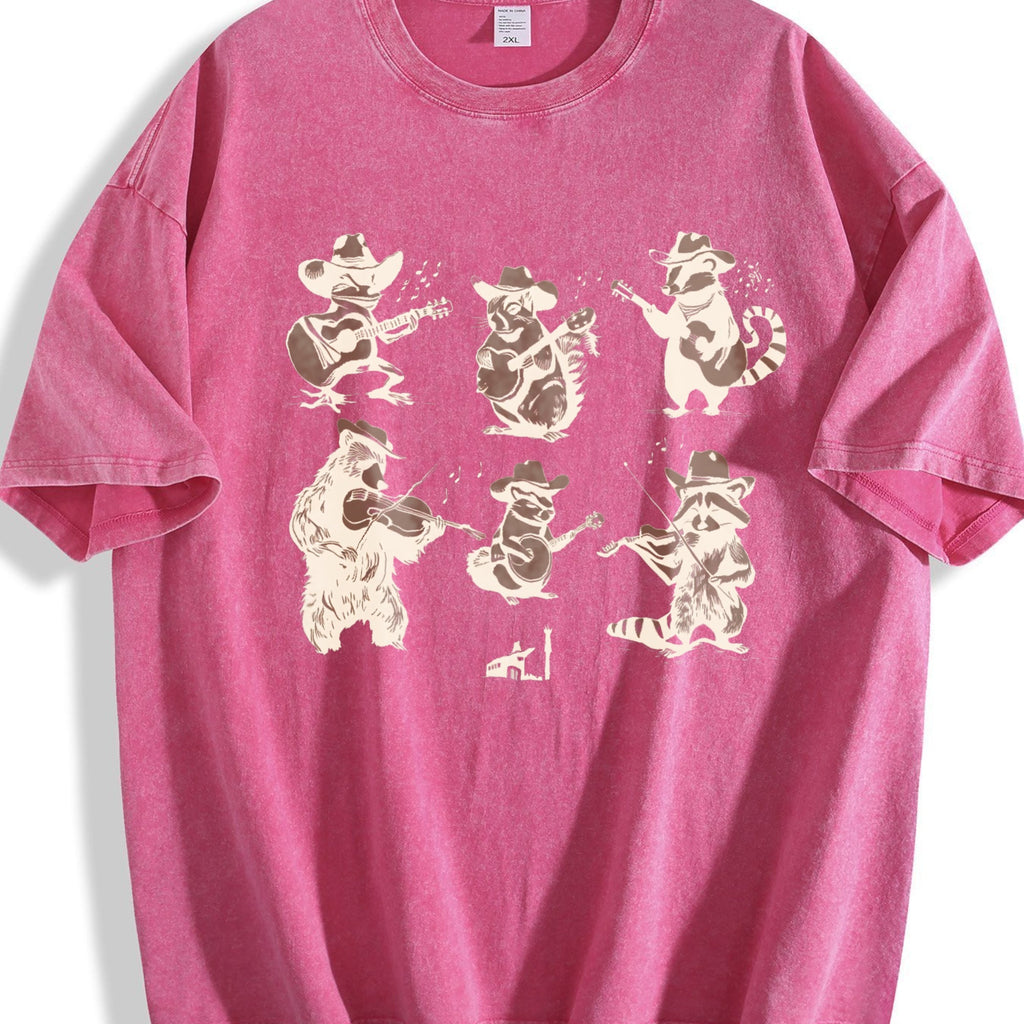 Animal Musicians 90s Vintage Washed T-Shirt product image 7