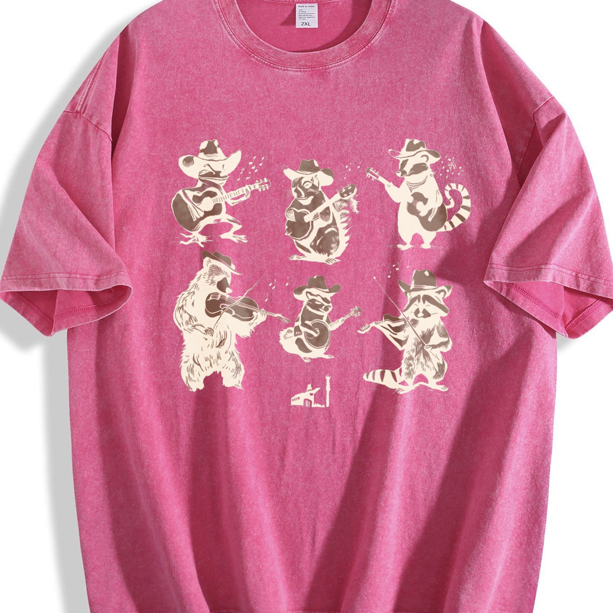 Animal Musicians 90s Vintage Washed T-Shirt product image 7