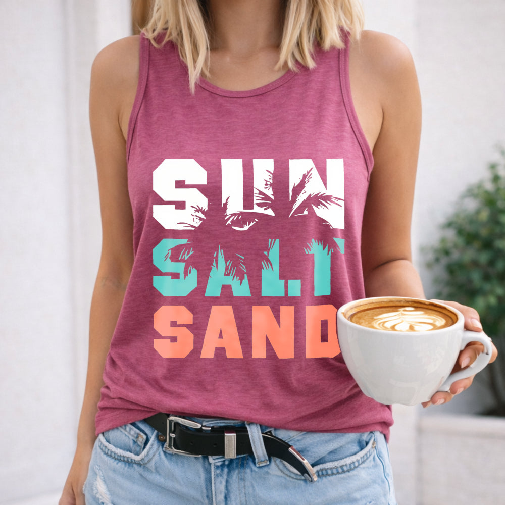 Sun Salt Sand - Vibrant Orange Women's Tank Top