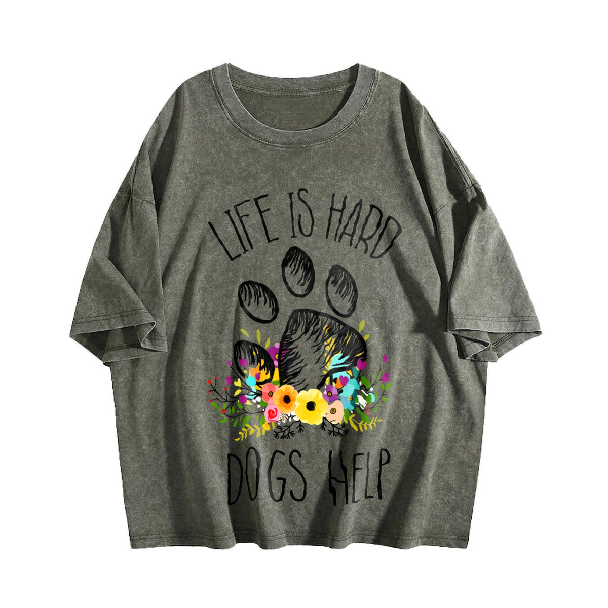Dogs Help Vintage Washed T-Shirt product image 4