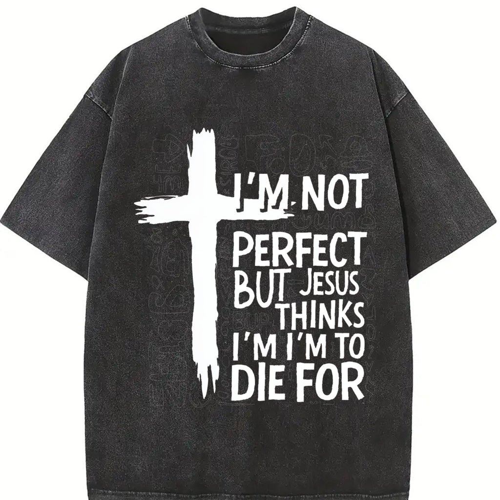 100 Easter Cross & Letter Vintage Washed T-Shirt product image 2