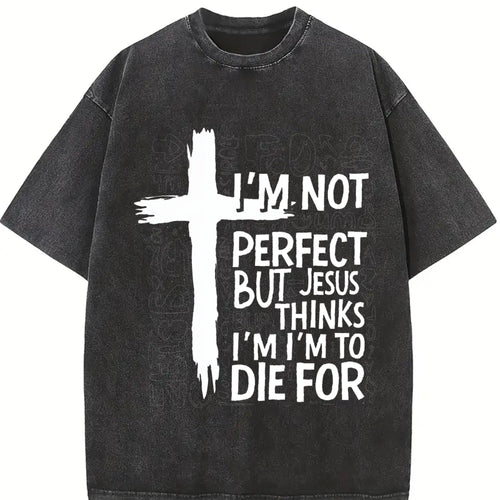 100 Easter Cross & Letter Vintage Washed T-Shirt product image 2