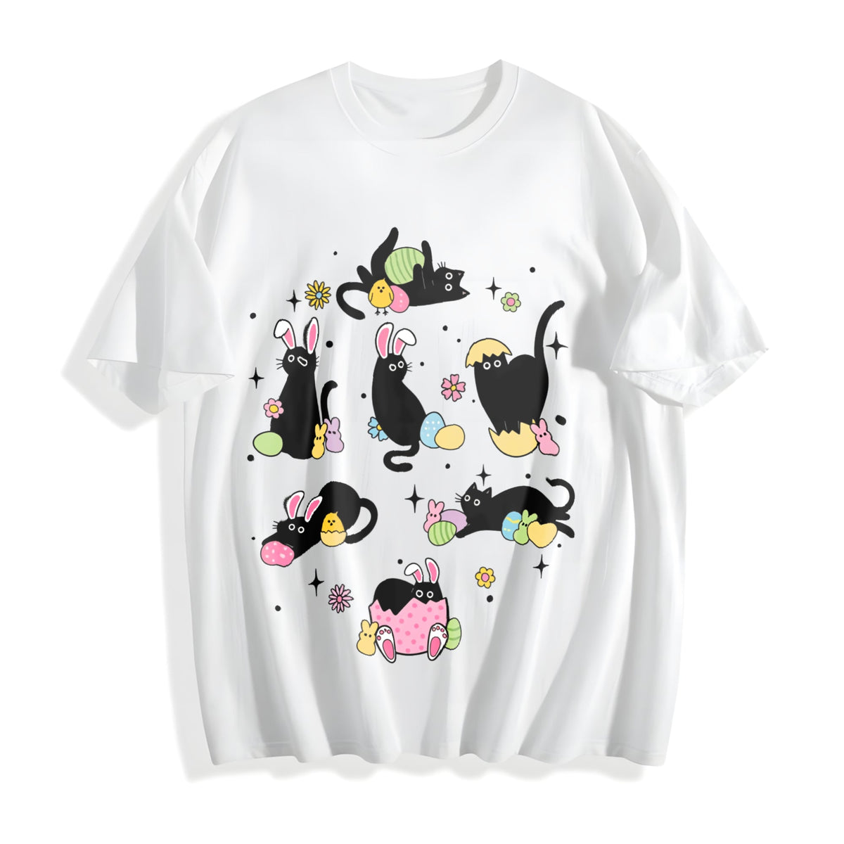 Easter Summer : Black Cat With Bunny Ears In Various Poses product image 2