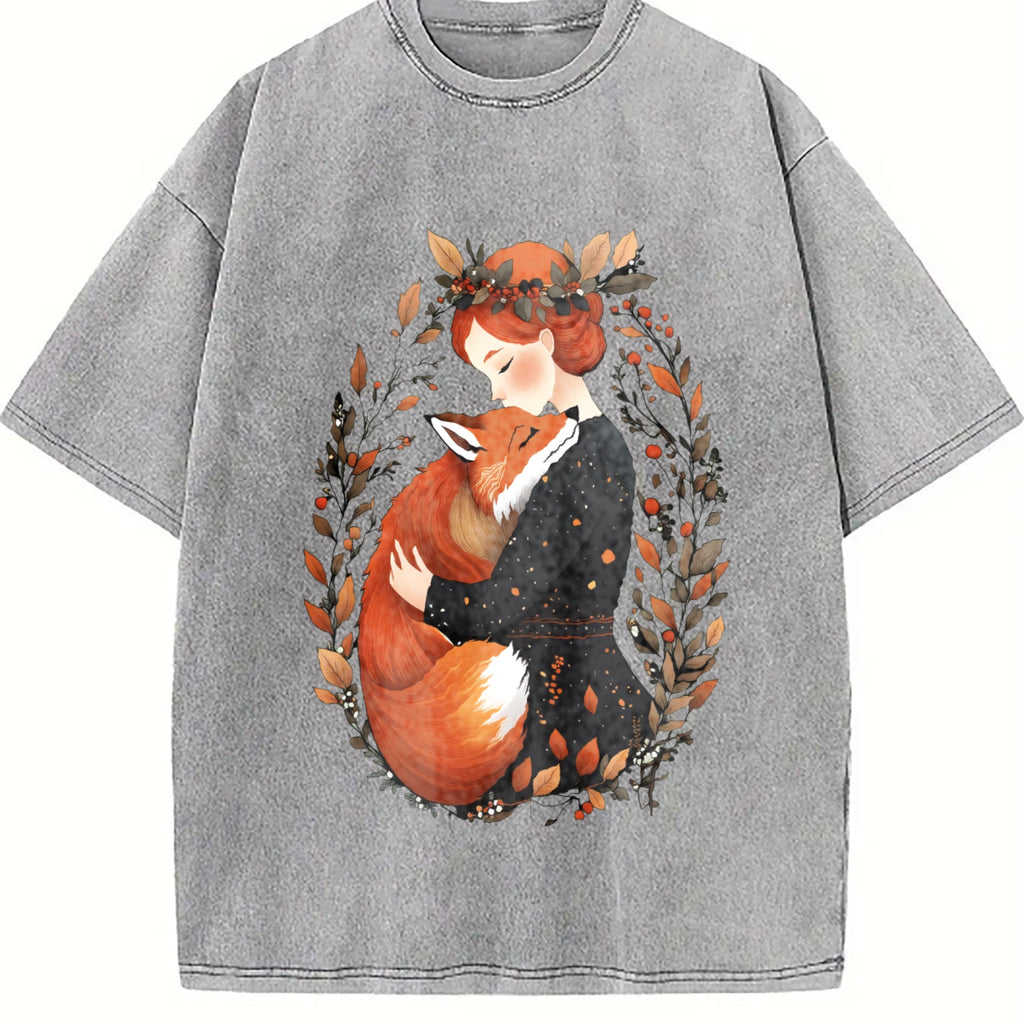 Bohemian Fox Mom Warm Hug One-piece Summer Vintage Washed product image 5