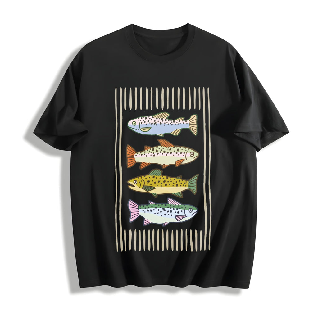 Trout Fish Cotton T-Shirt product image 1