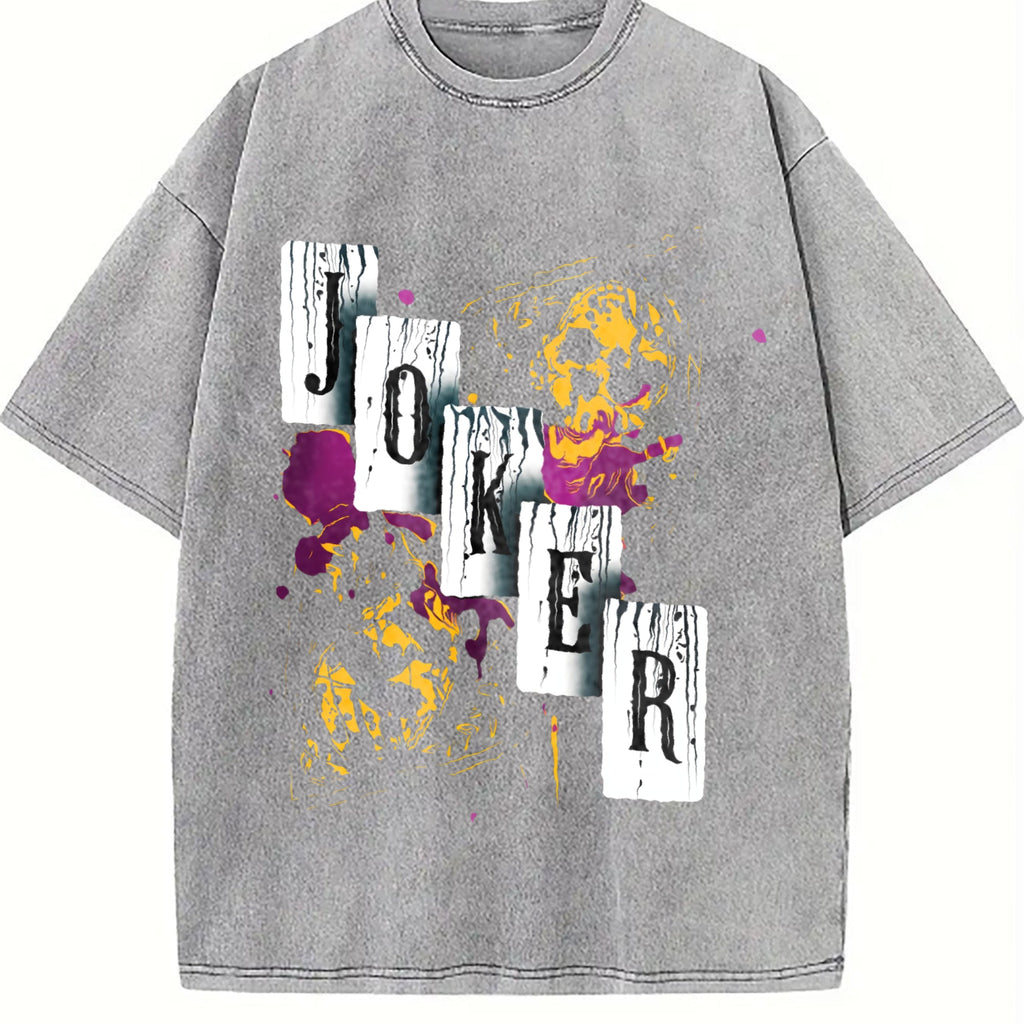 Joker Graffiti Collage Vintage Washed T-Shirt product image 4