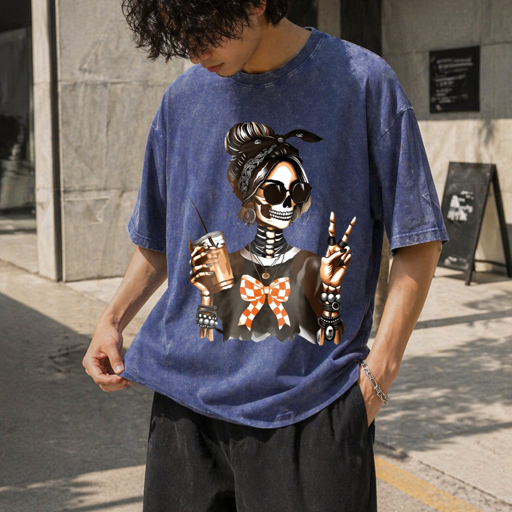 Skull Coffee For Edgy Skeleton Peace Sign Spring Summer product image 8