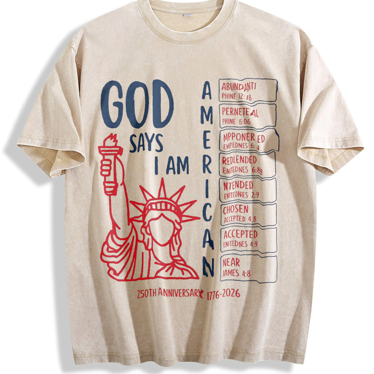 Christian Bible Verse 250 Years Vintage Washed T-Shirt product image 1
