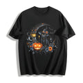 Gothic Witch Black Cat & Bats - Stretch With Spooky Pumpkin product image 1