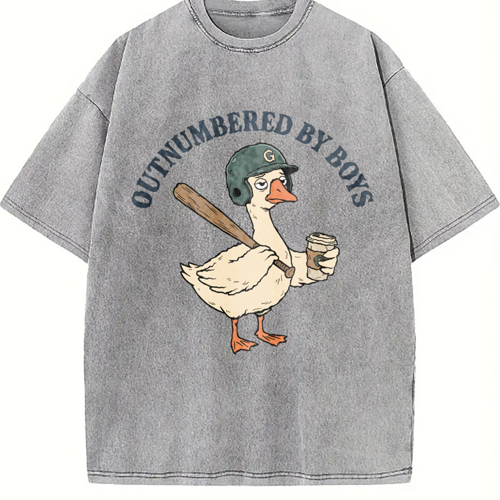 Funny Boy Mom Vintage Washed T-Shirt product image 4