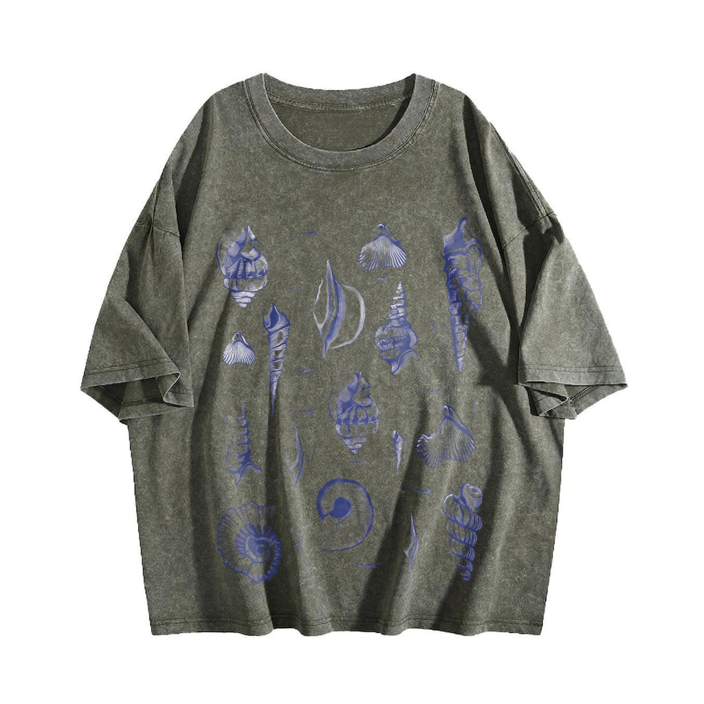 Sea Shell Tattoo Vintage Washed T-Shirt product image 4