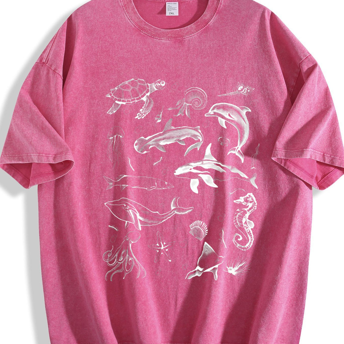 Sea Animals 90s Vintage Washed T-Shirt product image 7