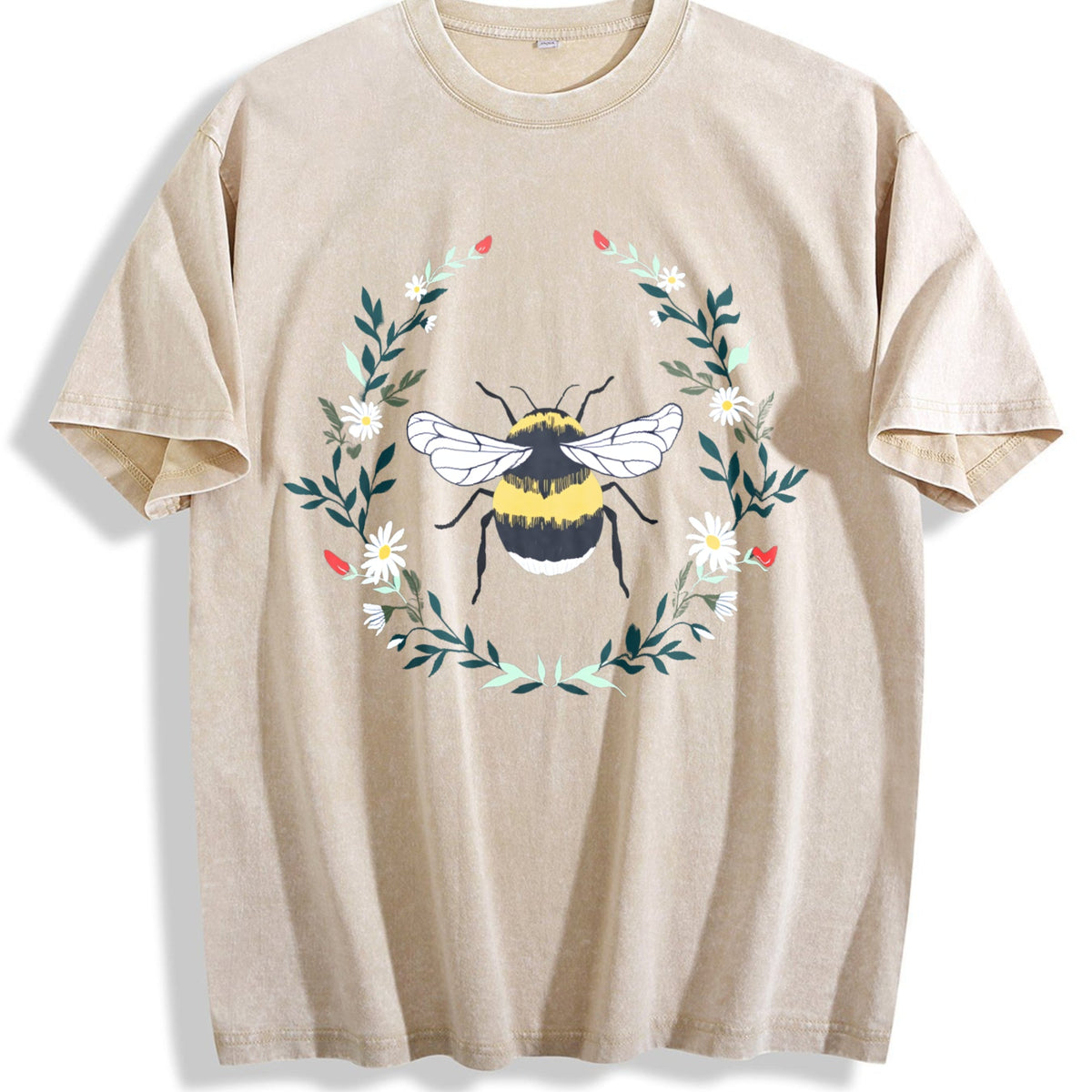 Wildflower Bee Vintage Washed T-Shirt product image 1