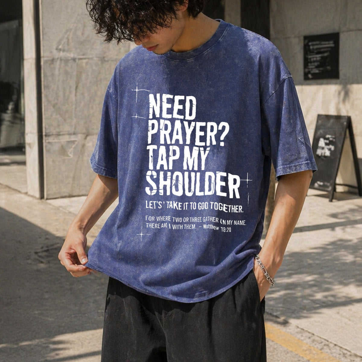 Need Prayer Tap My Shoulder Bible Verse Christian Vintage product image 8