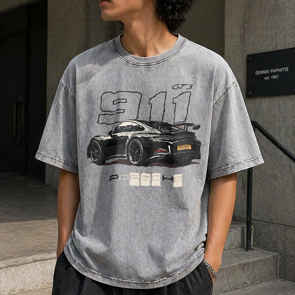911 GT3 Racing Vintage Washed T-Shirt product image 5