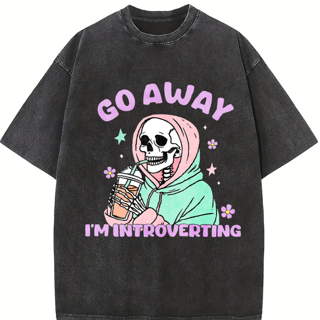 Funny Introvert Go Away I'm In A Social Panic - Vintage product image 2