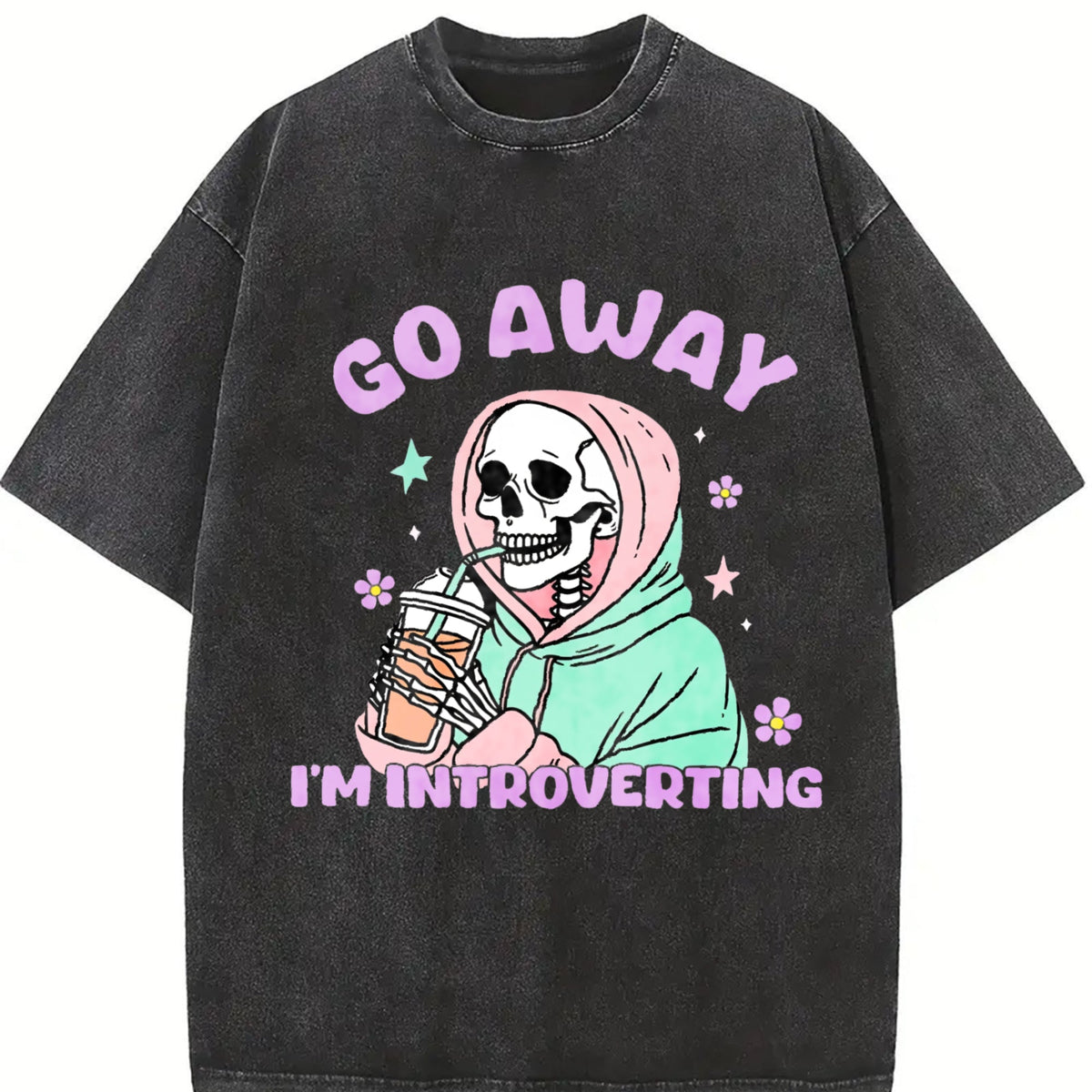 Funny Introvert Go Away I'm In A Social Panic - Vintage product image 2